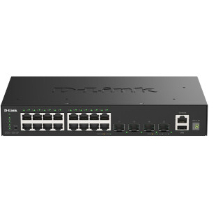 D-Link DGS-1530-20 20-Port L2 Stackable Managed fanless Switch, 16x Gigabit, 4x 10G SFP+ Ports, zero touch provisioning